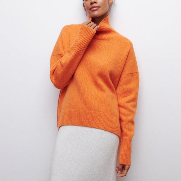 AMÈLIE - OVERSIZED TURTLENECK SWEATER IN COTTON