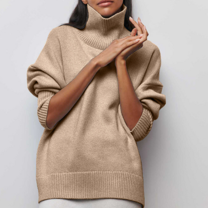 AMÈLIE - OVERSIZED TURTLENECK SWEATER IN COTTON