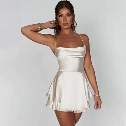 SALOE - BACKLESS SATIN DRESS