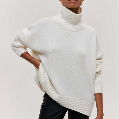 AMÈLIE - OVERSIZED TURTLENECK SWEATER IN COTTON