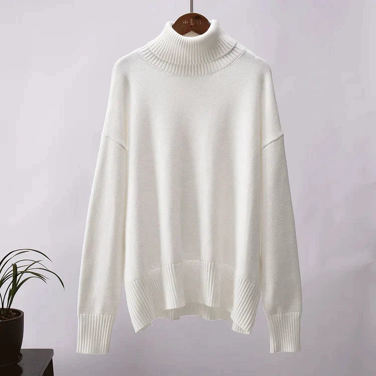 AMÈLIE - OVERSIZED TURTLENECK SWEATER IN COTTON