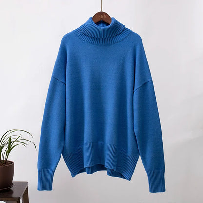 AMÈLIE - OVERSIZED TURTLENECK SWEATER IN COTTON