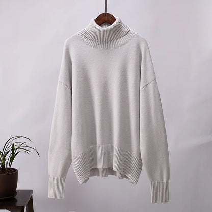 AMÈLIE - OVERSIZED TURTLENECK SWEATER IN COTTON