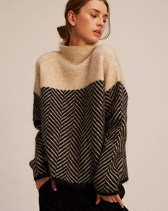 DANIELA - COTTON TURTLENECK SWEATER