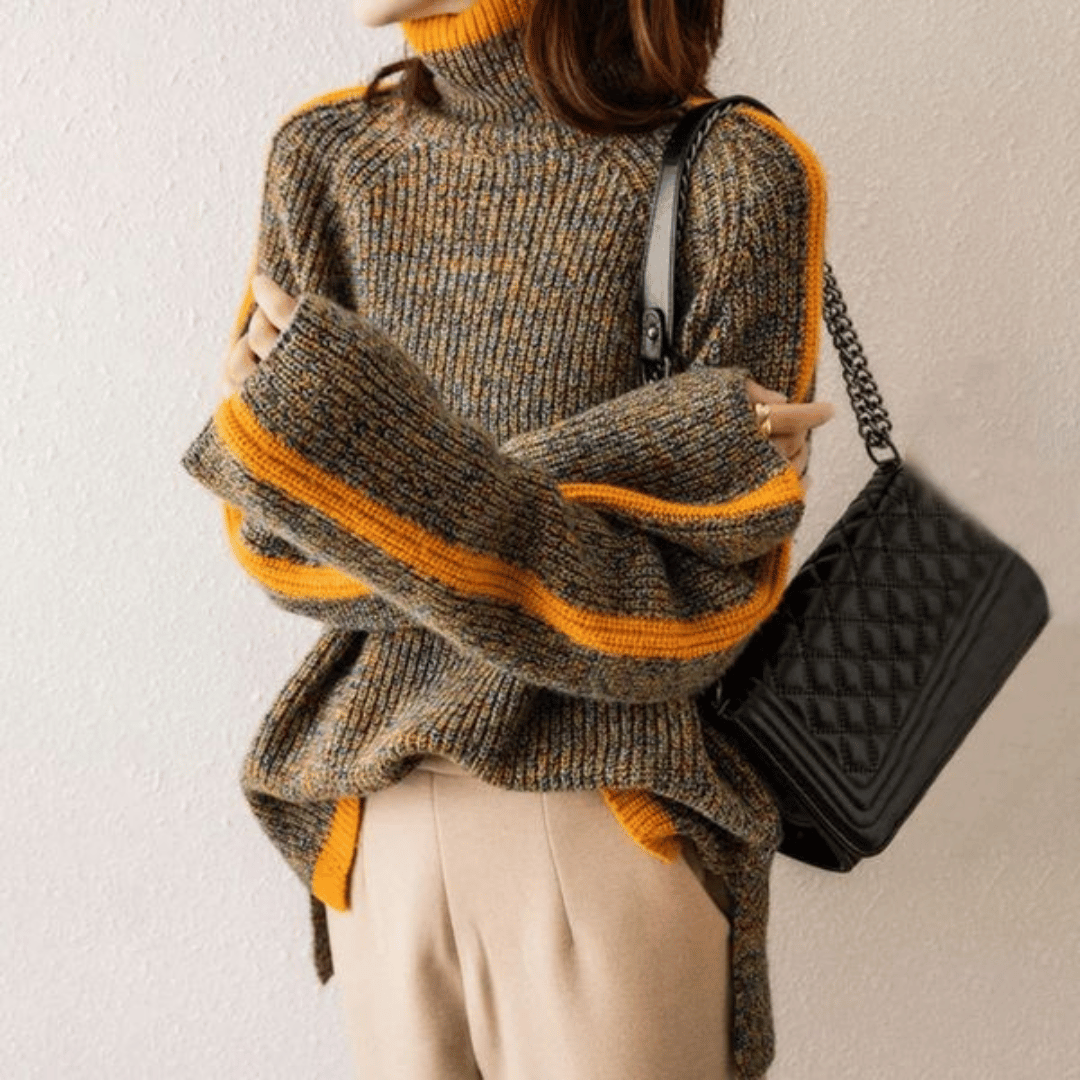 RAVELYN - MELANGE KNIT TURTLENECK