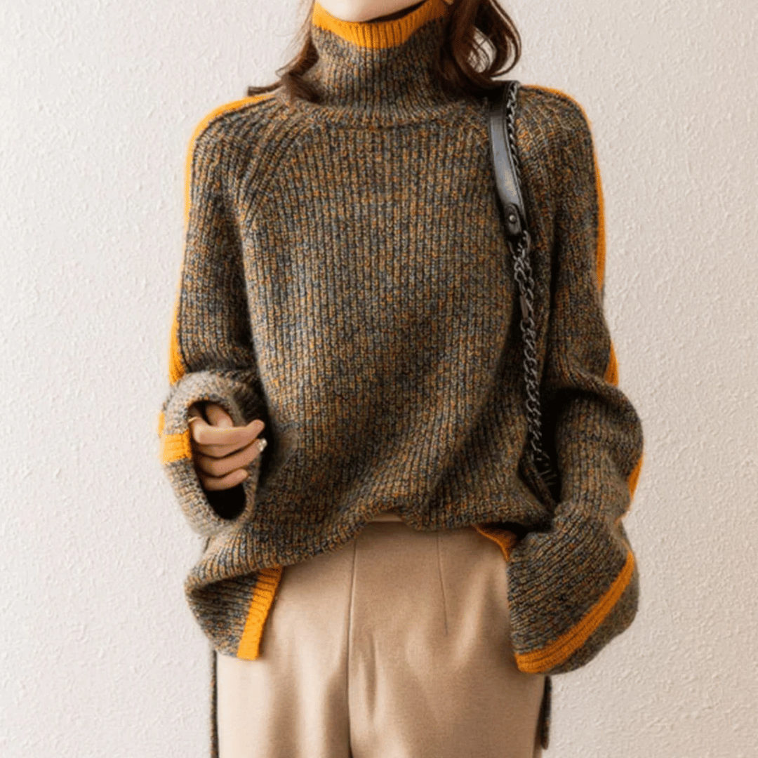 RAVELYN - MELANGE KNIT TURTLENECK