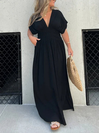 LULY DRESS - EFFORTLESS LONG MAXI DRESS WITH SPLIT