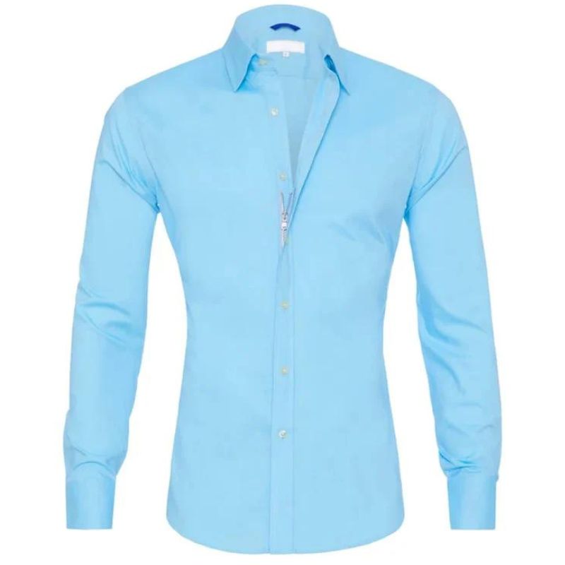 MAXIMILIAN - WRINKLE-FREE SHIRT WITH ZIPPER