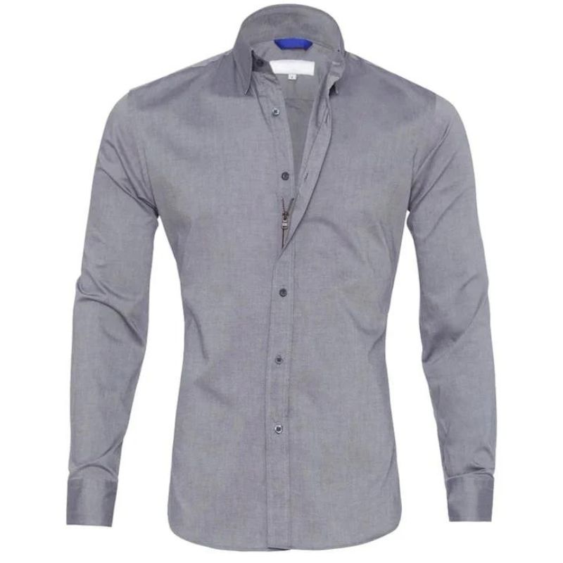 MAXIMILIAN - WRINKLE-FREE SHIRT WITH ZIPPER