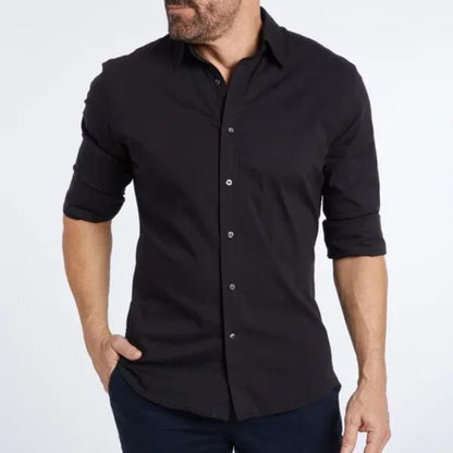 MAXIMILIAN - WRINKLE-FREE SHIRT WITH ZIPPER