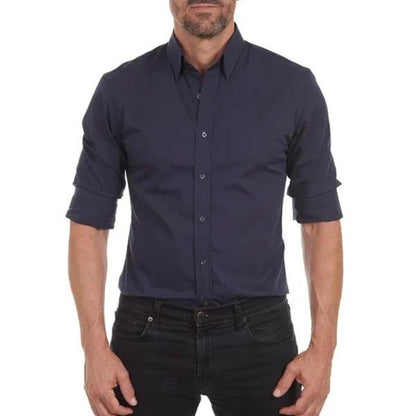 MAXIMILIAN - WRINKLE-FREE SHIRT WITH ZIPPER