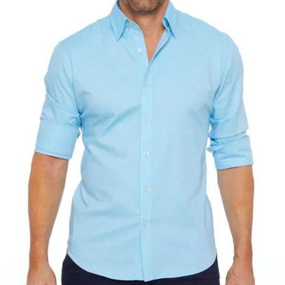 MAXIMILIAN - WRINKLE-FREE SHIRT WITH ZIPPER