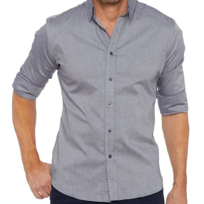 MAXIMILIAN - WRINKLE-FREE SHIRT WITH ZIPPER