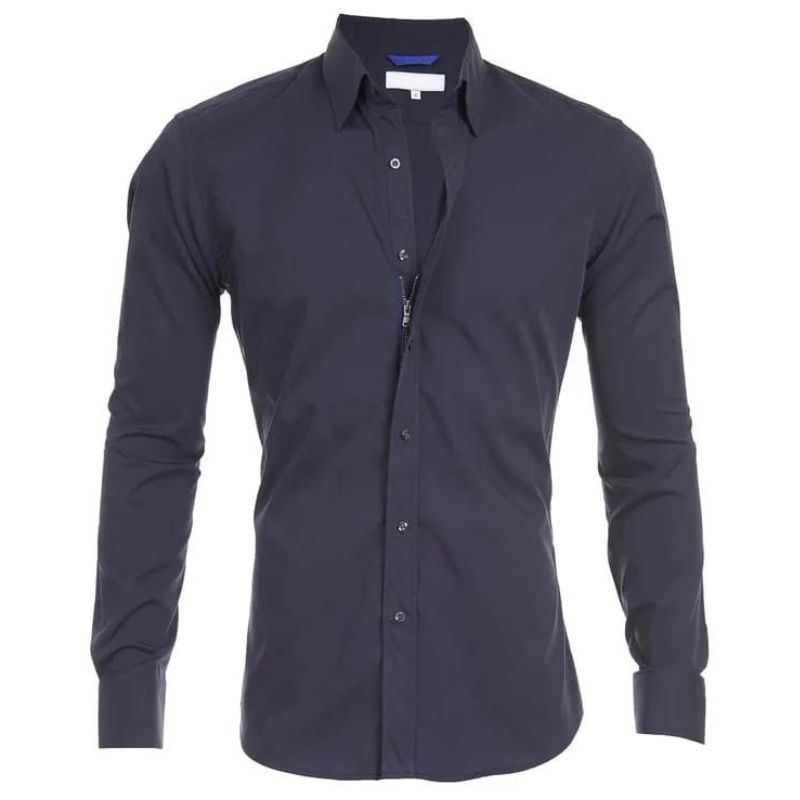 MAXIMILIAN - WRINKLE-FREE SHIRT WITH ZIPPER