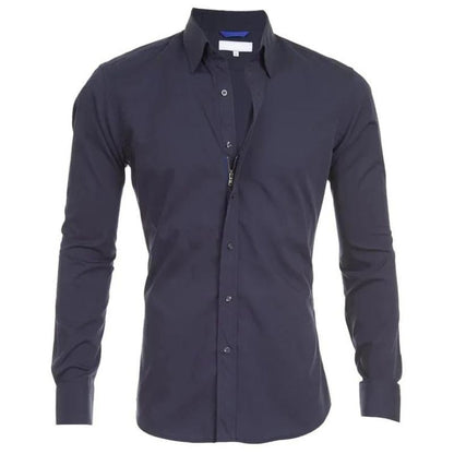 MAXIMILIAN - WRINKLE-FREE SHIRT WITH ZIPPER