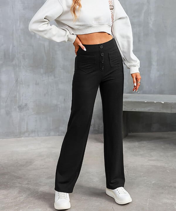 SOFIE - WAISTED ELASTISCHE CASUAL BROEK