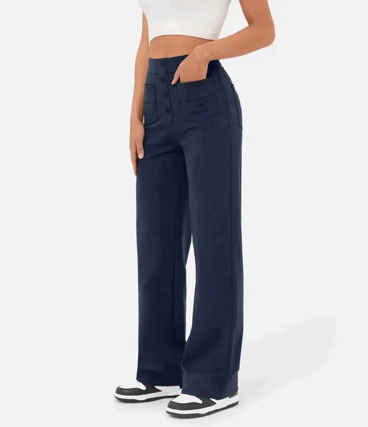 SOFIE - WAISTED ELASTISCHE CASUAL BROEK